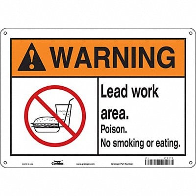 Safety Sign 10 in x 14 in Polyethylene