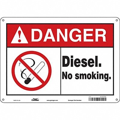 Safety Sign 10 in x 14 in Aluminum