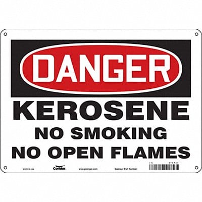 Safety Sign 10 in x 14 in Aluminum