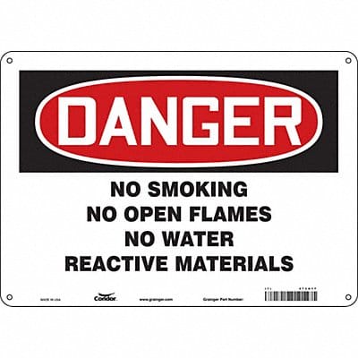 Safety Sign 10 inx14 in Polyethylene