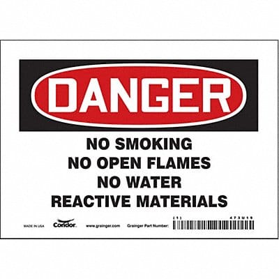 Safety Sign 5 in x 7 in Vinyl