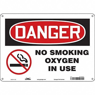 Safety Sign 10 in x 14 in Polyethylene