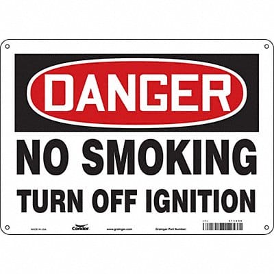 Safety Sign 10 in x 14 in Polyethylene