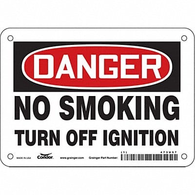 Safety Sign 5 in x 7 in Vinyl