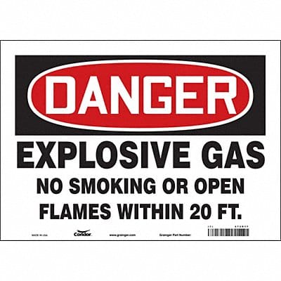 Safety Sign 10 inx14 in Vinyl