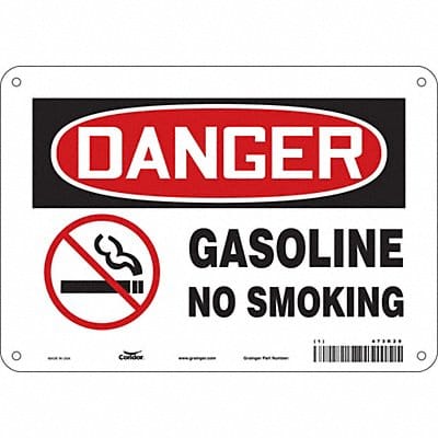 No Smoking Sign 7 in x 10 in Aluminum