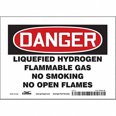 Safety Sign 5 in x 7 in Vinyl