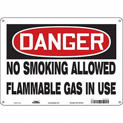 Safety Sign 10 in x 14 in Polyethylene