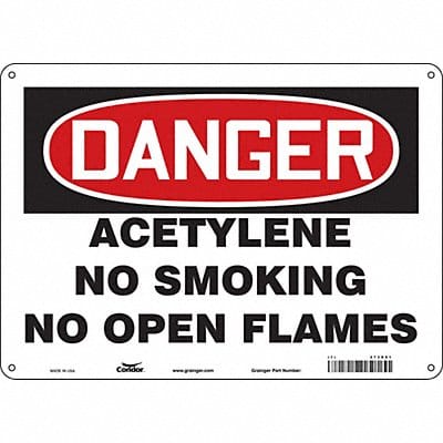 Safety Sign 10 inx14 in Polyethylene