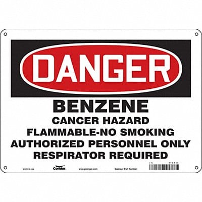 Safety Sign 10 in x 14 in Aluminum