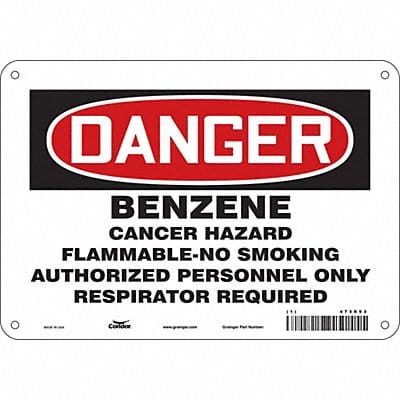 Safety Sign 7 inx10 in Polyethylene