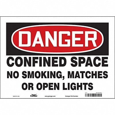 Safety Sign 10 in x 14 in Vinyl