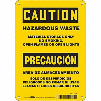 Safety Sign 10 in x 7 in Polyethylene