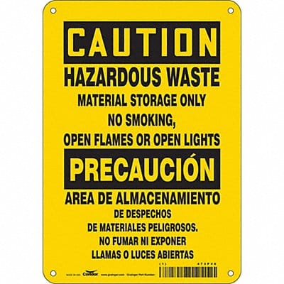 Safety Sign 10 in x 7 in Aluminum