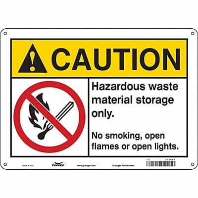 Safety Sign 10 inx14 in Polyethylene