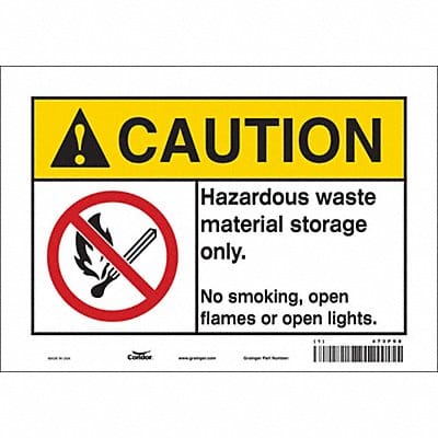 Safety Sign 7 in x 10 in Vinyl