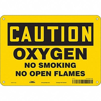 J8413 No Smoking Sign 7 in x 10 in Aluminum