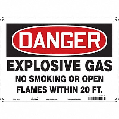 Safety Sign 10 in x 14 in Polyethylene