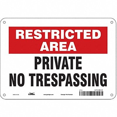 Safety Sign 7 in x 10 in Polyethylene