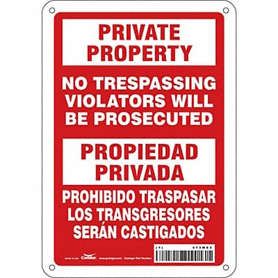 Safety Sign 10 inx7 in Aluminum