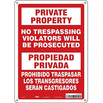 Safety Sign 14 inx10 in Polyethylene