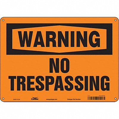 Safety Sign 10 inx14 in Aluminum