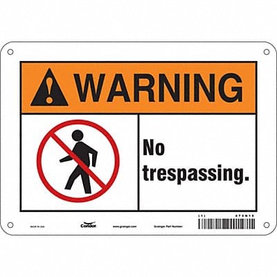 Safety Sign 7 in x 10 in Aluminum