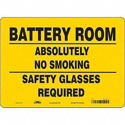 Safety Sign 10 inx14 in Vinyl