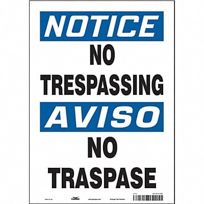 J7002 Safety Sign 14 in x 10 in Vinyl