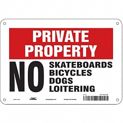 Safety Sign 7 in x 10 in Aluminum