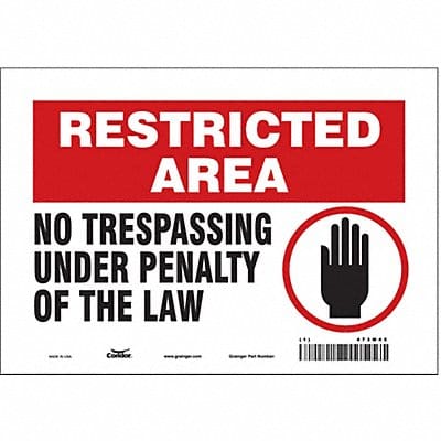 Safety Sign 7 in x 10 in Vinyl