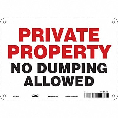 Safety Sign 7 in x 10 in Polyethylene