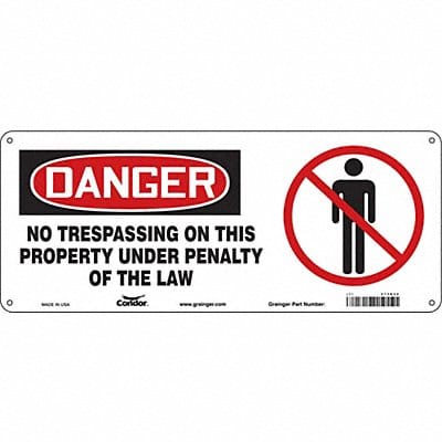 Safety Sign 7 in x 17 in Aluminum