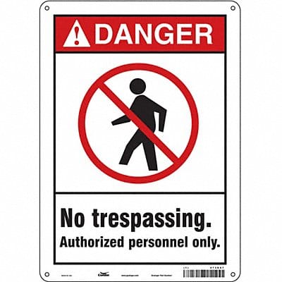 Safety Sign 14 in x 10 in Aluminum