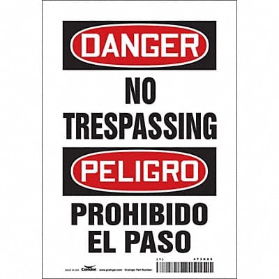 Safety Sign 10 inx7 in Vinyl