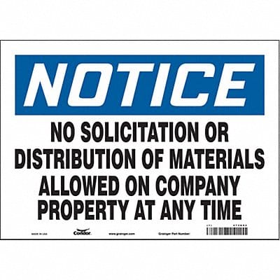 Safety Sign 10 in x 14 in Vinyl