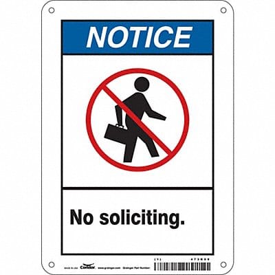 Safety Sign 10 in x 7 in Aluminum