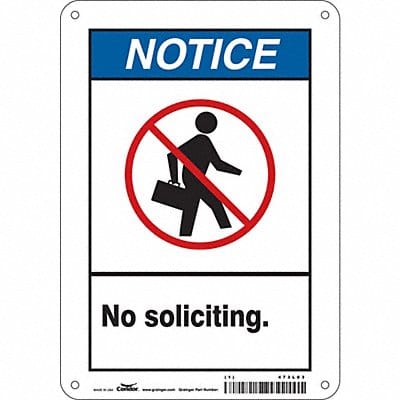 Safety Sign 10 in x 7 in Polyethylene