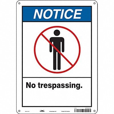 Safety Sign 14 in x 10 in Aluminum