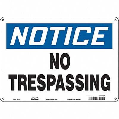 Safety Sign 10 inx14 in Aluminum