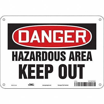 Safety Sign 7 in x 10 in Polyethylene