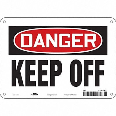 Safety Sign 7 in x 10 in Aluminum