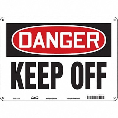 Safety Sign 10 in x 14 in Polyethylene