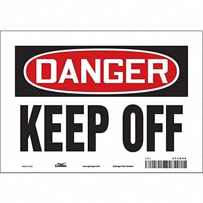 Safety Sign 7 in x 10 in Vinyl