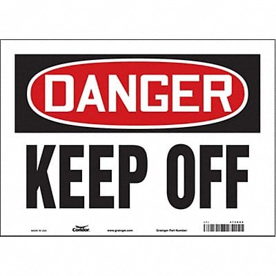 Safety Sign 10 in x 14 in Vinyl