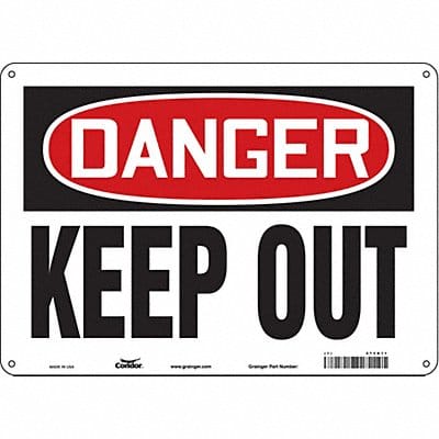 Safety Sign 10 in x 14 in Aluminum