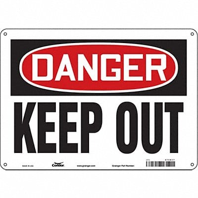 Safety Sign 10 inx14 in Polyethylene