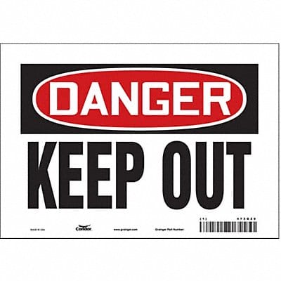 Safety Sign 7 in x 10 in Vinyl