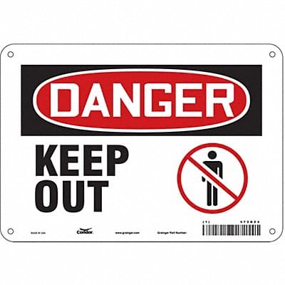 Safety Sign 7 in x 10 in Aluminum