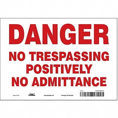 Safety Sign 7 in x 10 in Vinyl